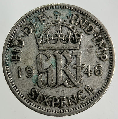 1946 George VI Sixpence Silver Coin | Fine Collectable Grade