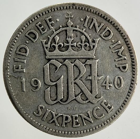 1940 George VI Sixpence Silver Coin | Fine Collectable Grade