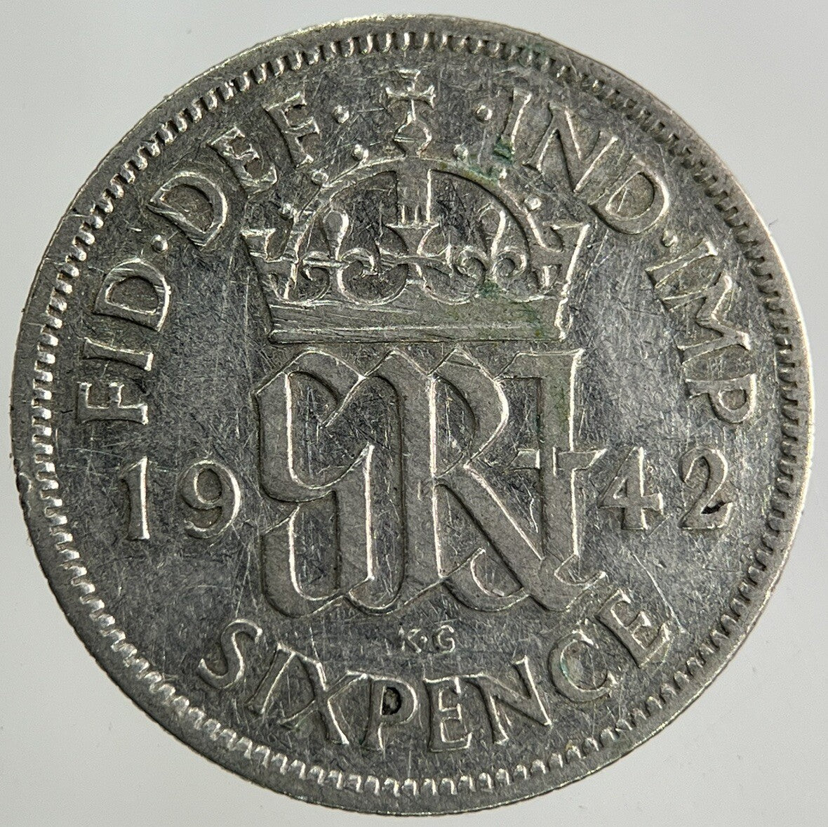 1942 George VI Sixpence Silver Coin | Fine Collectable Grade
