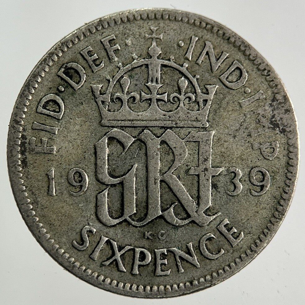 1939 George VI Sixpence Silver Coin | Fine Collectable Grade