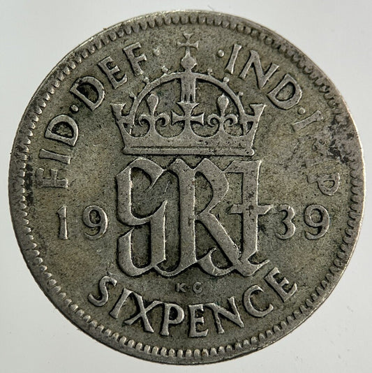 1939 George VI Sixpence Silver Coin | Fine Collectable Grade