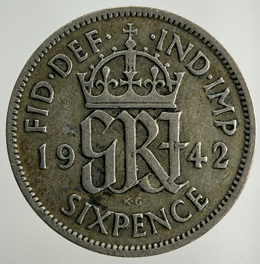 1942 George VI Sixpence Silver Coin | Fine Collectable Grade