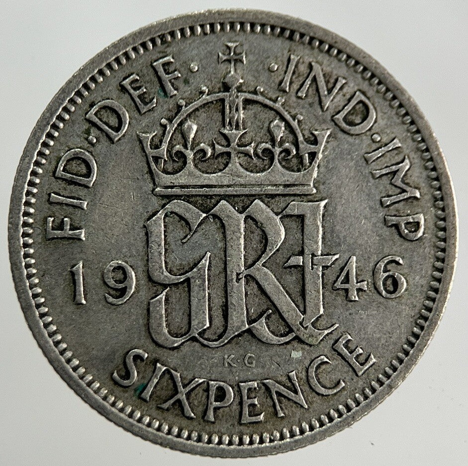 1946 George VI Sixpence Silver Coin | Fine Collectable Grade