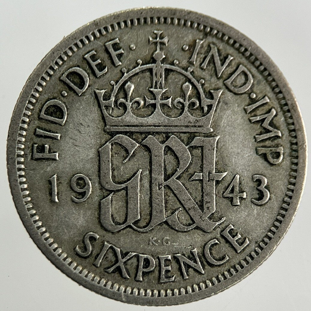 1943 George VI Sixpence Silver Coin | Fine Collectable Grade