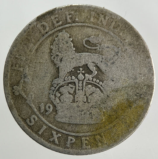 1921 George V Sixpence Silver Coin | Fair Grade