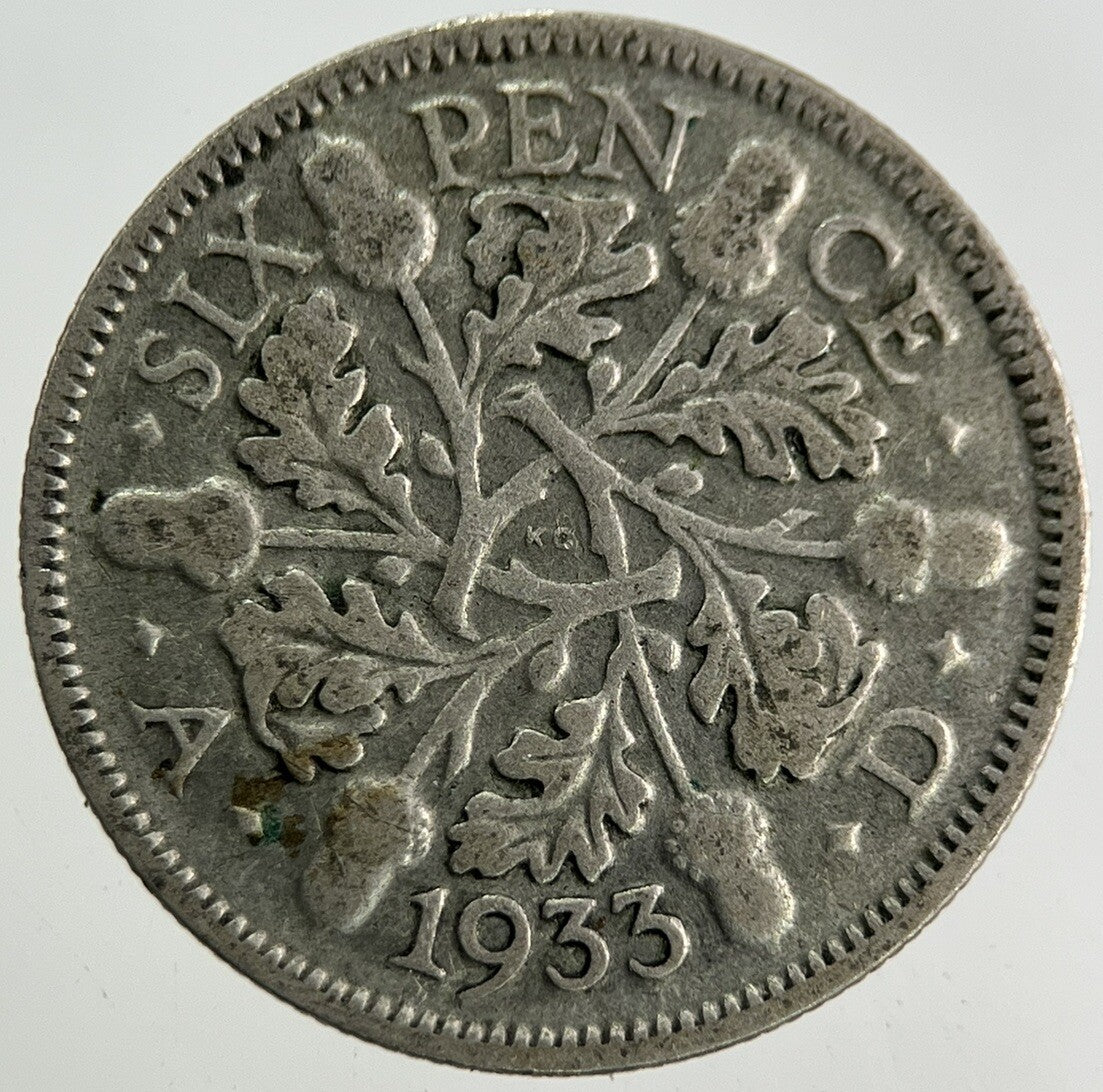 1933 George V Sixpence Silver Coin | Collectable Grade