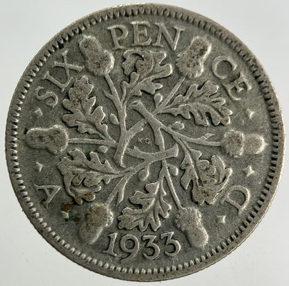 1933 George V Sixpence Silver Coin | Collectable Grade