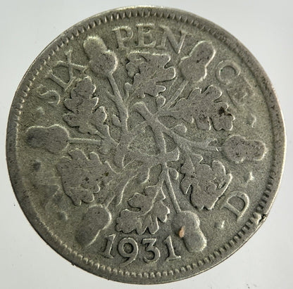 1931 George V Sixpence Silver Coin | Collectable Grade