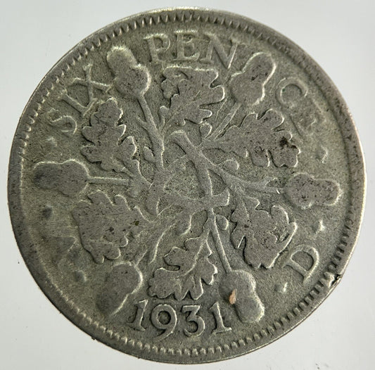 1931 George V Sixpence Silver Coin | Collectable Grade