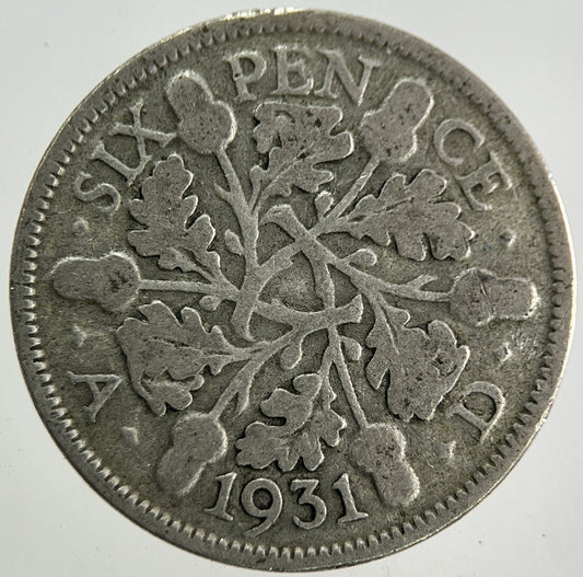 1931 George V Sixpence Silver Coin | Collectable Grade