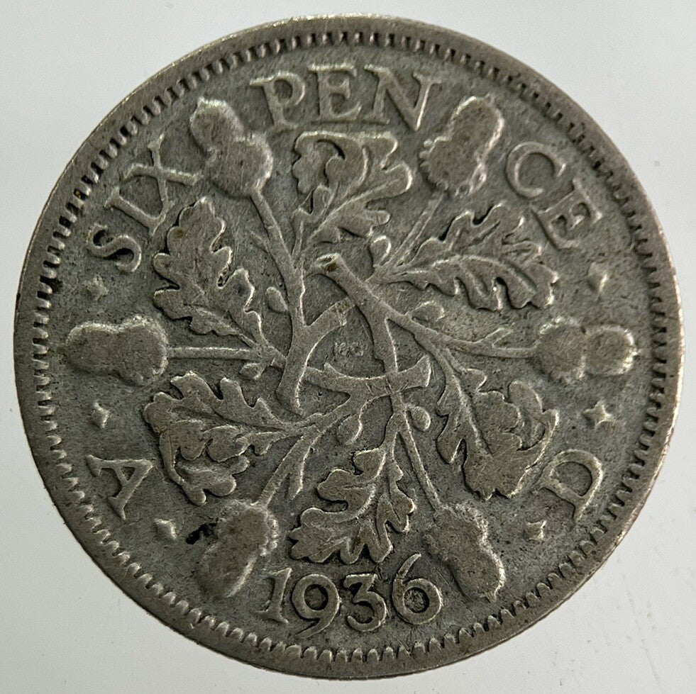 1936 George V Sixpence Silver Coin | Collectable Grade