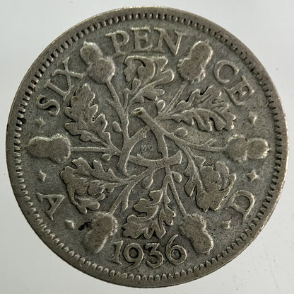 1936 George V Sixpence Silver Coin | Collectable Grade