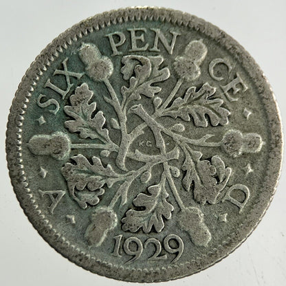 1929 George V Sixpence Silver Coin | Collectable Grade