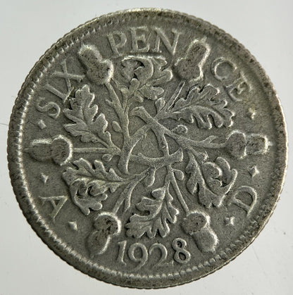 1928 George V Sixpence Silver Coin | Collectable Grade