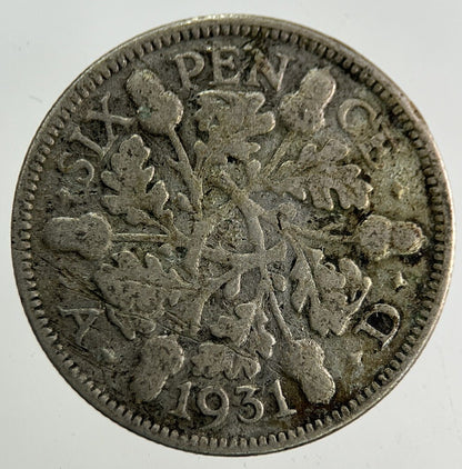 1931 George V Sixpence Silver Coin | Collectable Grade