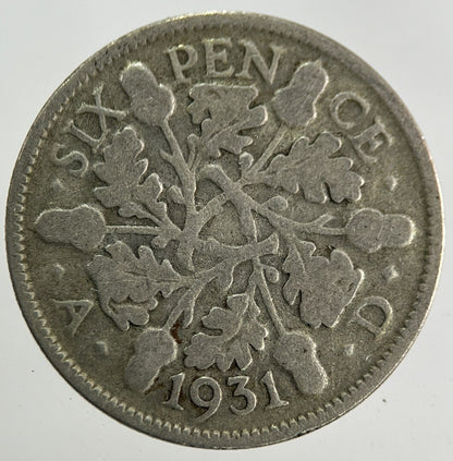 1931 George V Sixpence Silver Coin | Collectable Grade