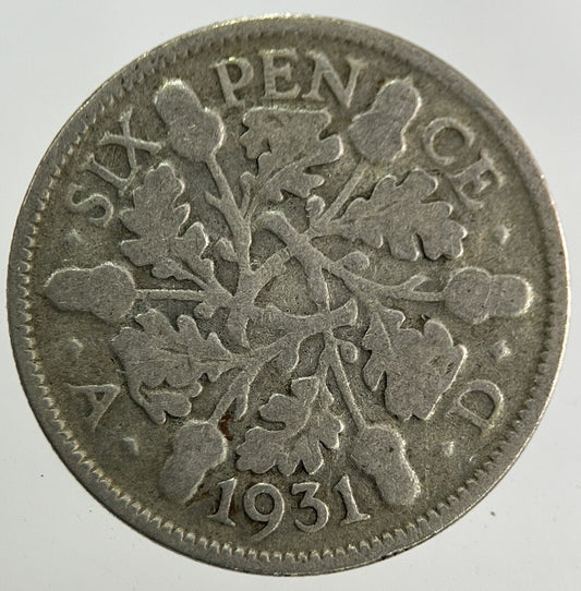 1931 George V Sixpence Silver Coin | Collectable Grade