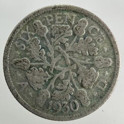 1930 George V Sixpence Silver Coin | Collectable Grade