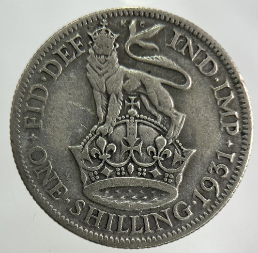 1931 George V Shilling Silver Coin | Collectable Grade
