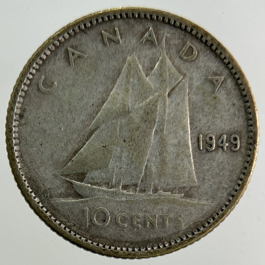 1949 Canada 10 Cents Silver Coin | Collectable Grade