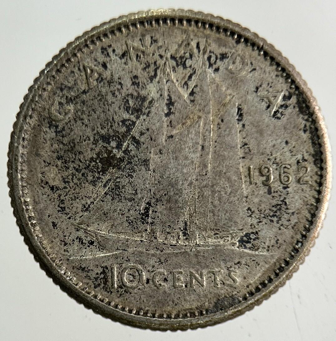 1962 Canada 10 Cents Silver Coin | Collectable Grade