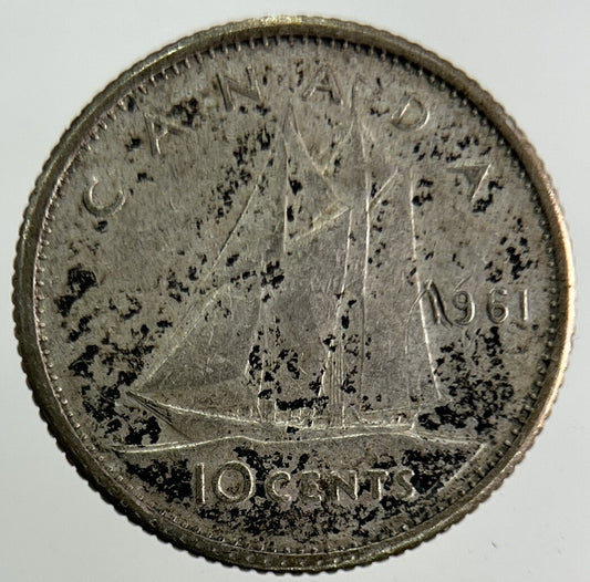 1961 Canada 10 Cents Silver Coin | Collectable Grade