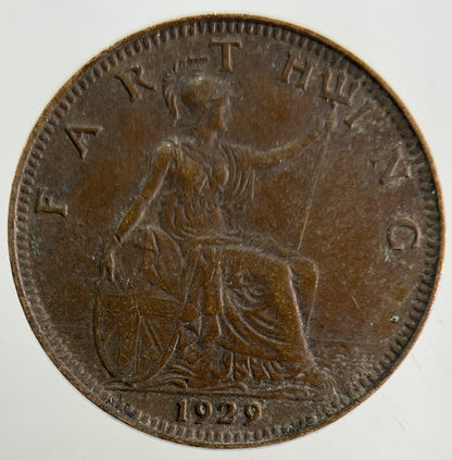 1929 George V Farthing Coin | Fine Collectable Grade