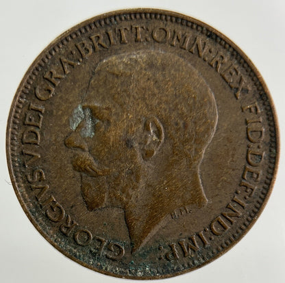1922 George V Farthing Coin | Fine Collectable Grade