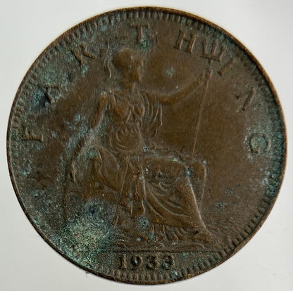 1933 George V Farthing Coin | Fine Collectable Grade