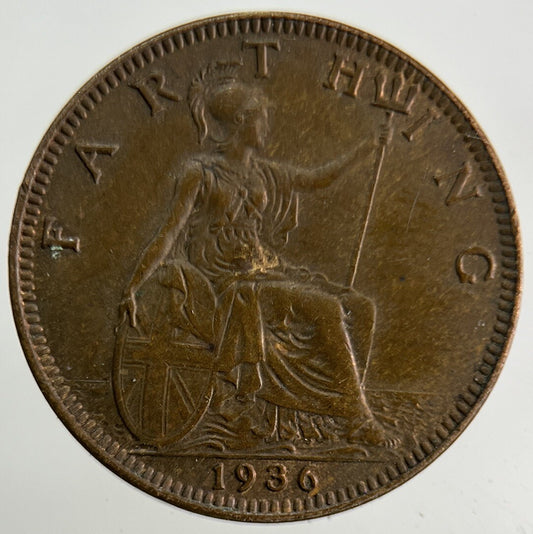 1936 George V Farthing Coin | Very High Grade
