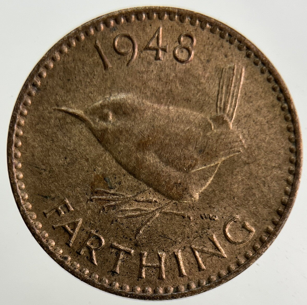 1948 George VI Wren Farthing Coin | Very High Grade
