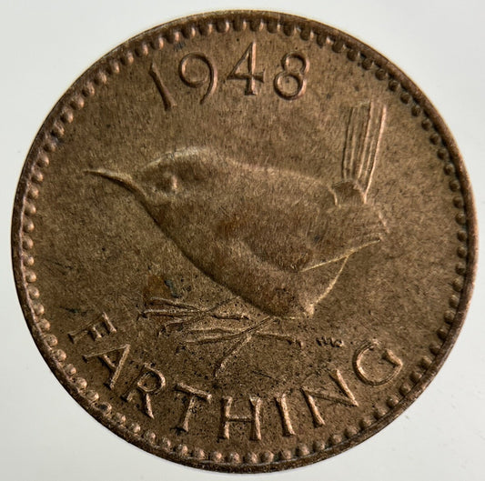 1948 George VI Wren Farthing Coin | Very High Grade