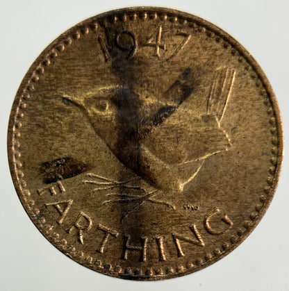 1947 George VI Wren Farthing Coin | Fine Collectable Grade