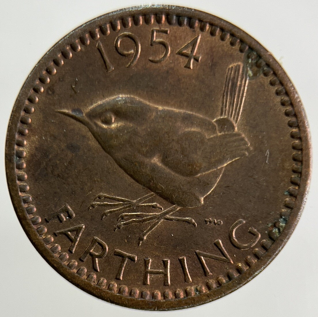 1954 Elizabeth II 2nd Wren Farthing Coin | Very High Grade