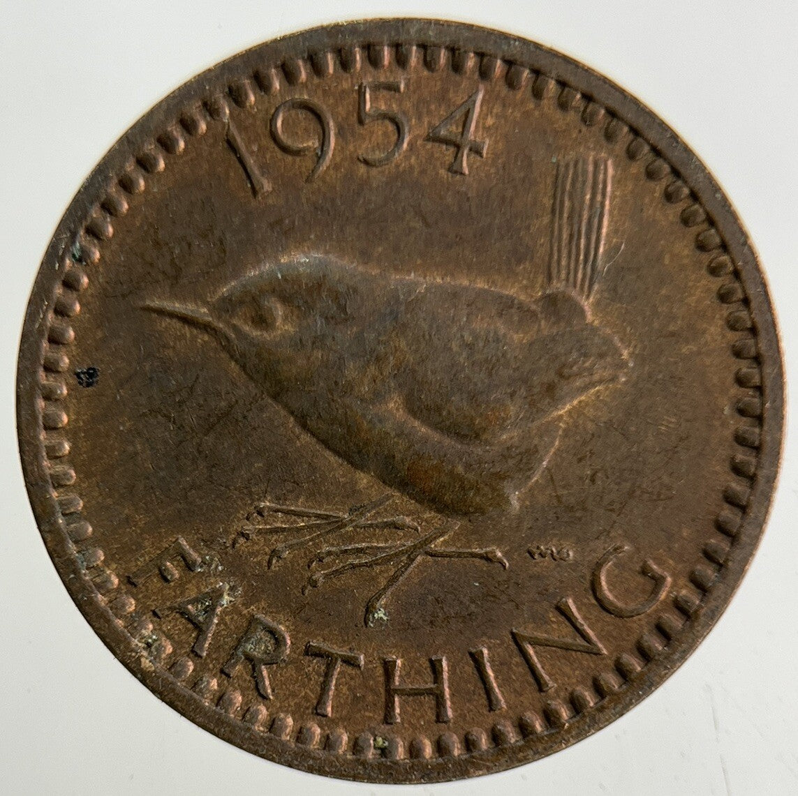 1954 Elizabeth II 2nd Wren Farthing Coin | Very High Grade