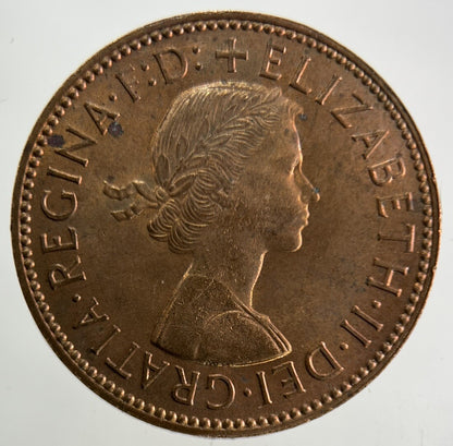 1960 Elizabeth II 2nd Half-Penny Coin | Very Fine Grade