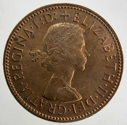 1960 Elizabeth II 2nd Half-Penny Coin | Very Fine Grade