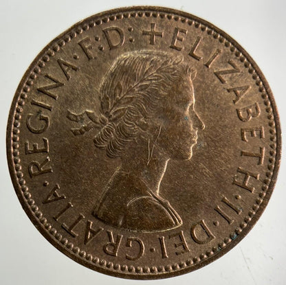 1957 Elizabeth II 2nd Half-Penny Coin | Very Fine Grade