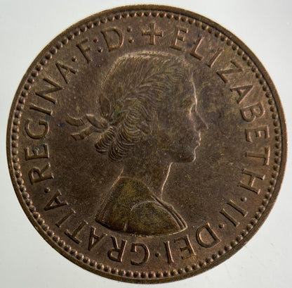 1958 Elizabeth II 2nd Half-Penny Coin | Very Fine Grade