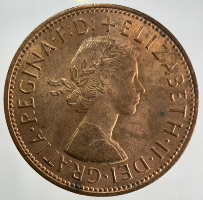 1964 Elizabeth II 2nd One Penny Coin | Very Fine Grade