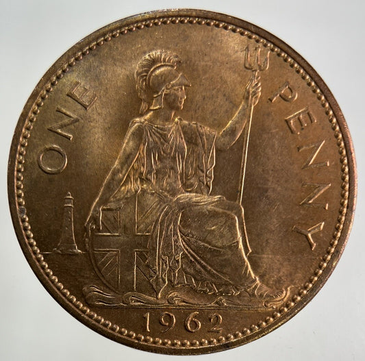 1962 Elizabeth II 2nd One Penny Coin | Very Fine Grade