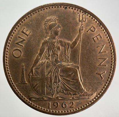 1962 Elizabeth II 2nd One Penny Coin | Very Fine Grade