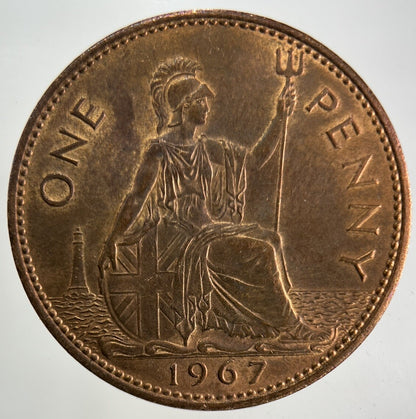 1967 Elizabeth II 2nd One Penny Coin | Very Fine Grade