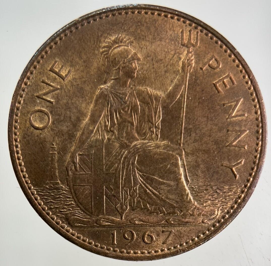 1967 Elizabeth II 2nd One Penny Coin | Very Fine Grade