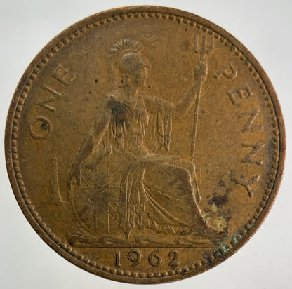 1962 Elizabeth II 2nd One Penny Coin | Fine Collectable Grade