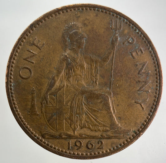 1962 Elizabeth II 2nd One Penny Coin | Fine Collectable Grade