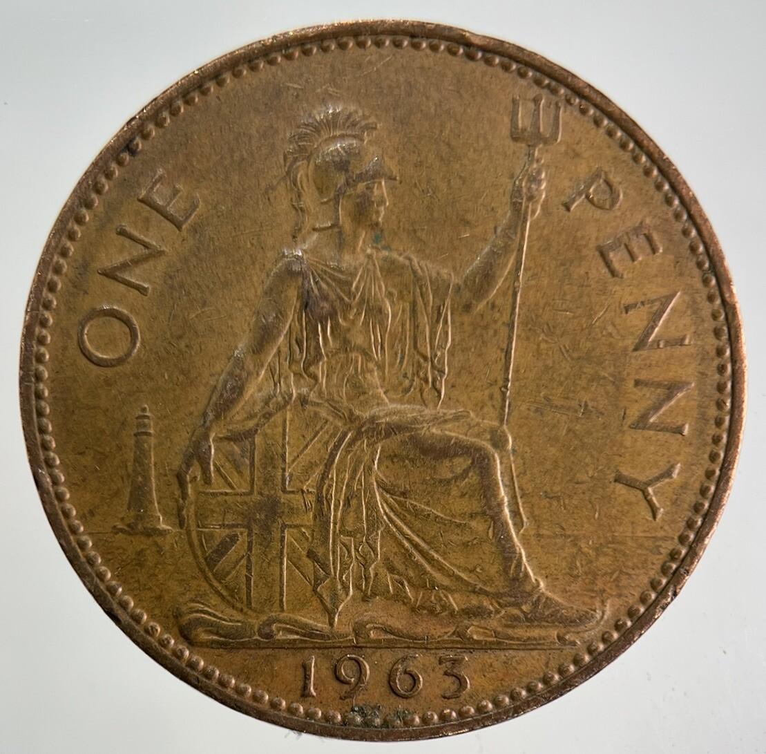 1963 Elizabeth II 2nd One Penny Coin | Fine Collectable Grade