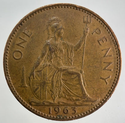 1963 Elizabeth II 2nd One Penny Coin | Fine Collectable Grade