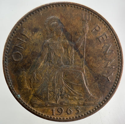 1963 Elizabeth II 2nd One Penny Coin | Fine Collectable Grade