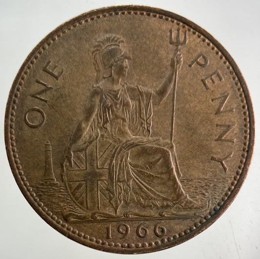 1966 Elizabeth II 2nd One Penny Coin | Fine Collectable Grade